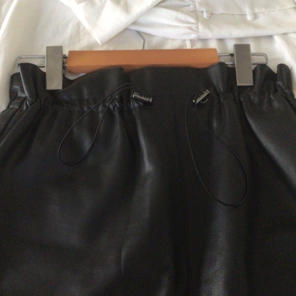 Faux leather black midi skirt - Picture 3 of 4